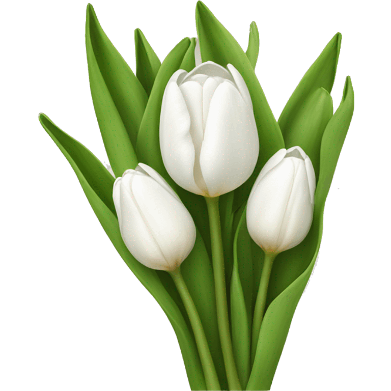 white tulips emoji