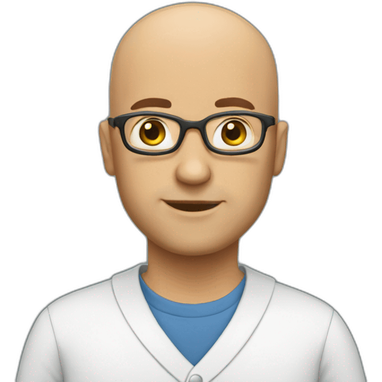 Bald teacher emoji