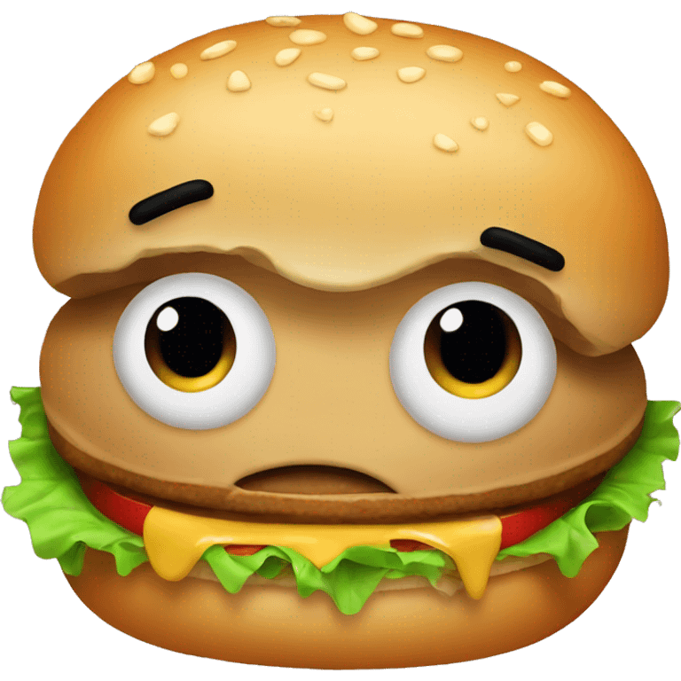 crying hamburger emoji