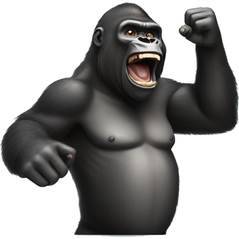 Gorilla pointing and laughing emoji