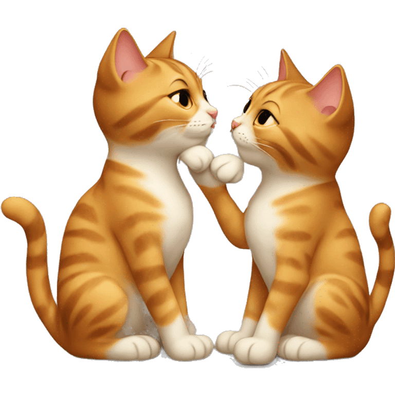 Two cats kissing emoji