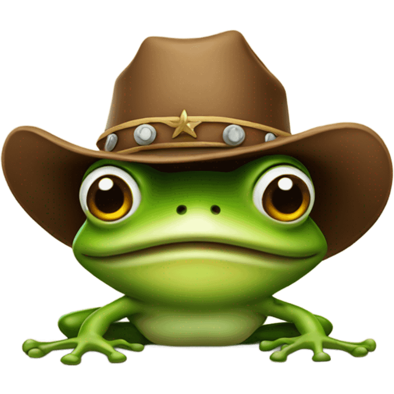 frog wearing cowboy hat emoji