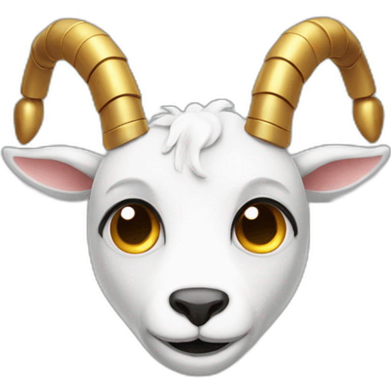 cute robot with goat horns emoji