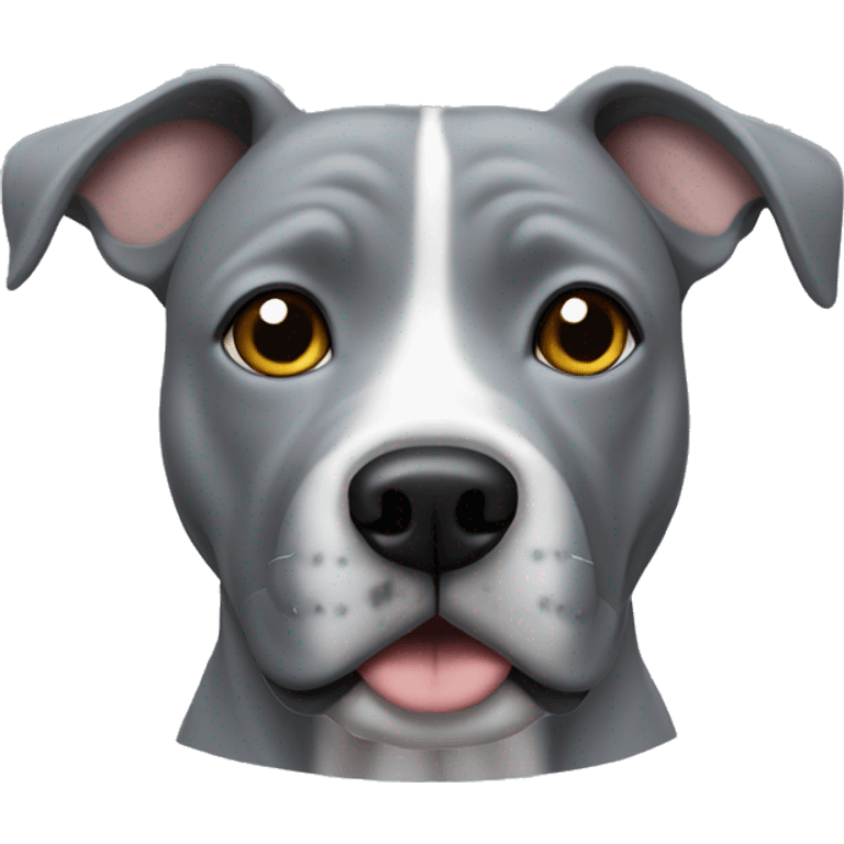 Grey staffordshire dog emoji