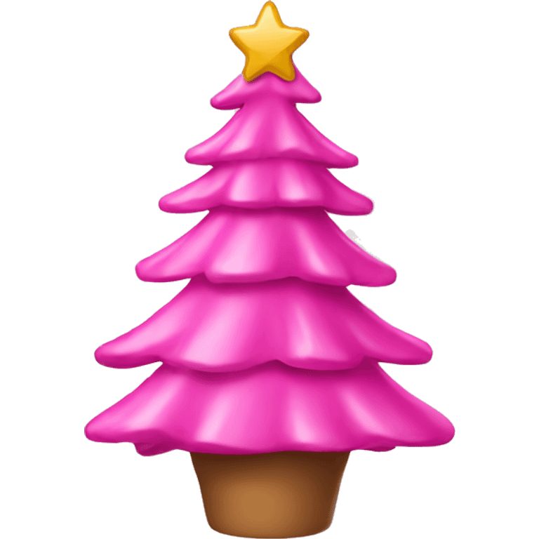 Pink Christmas tree emoji