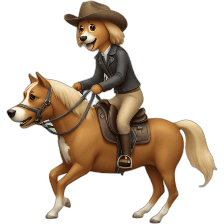 Dog that riding horse emoji