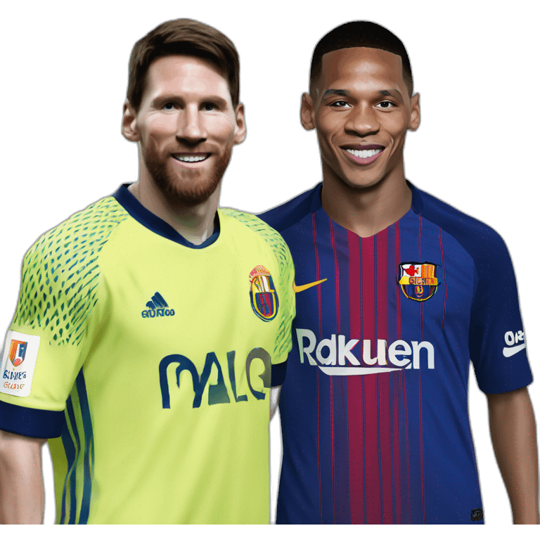 Messi and mbappé  emoji