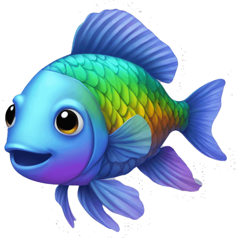 rainbow fish emoji