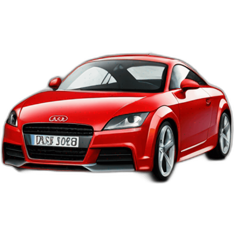 Rossco number plate red Audi tt emoji