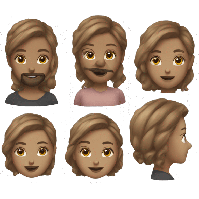 girl with beard emoji