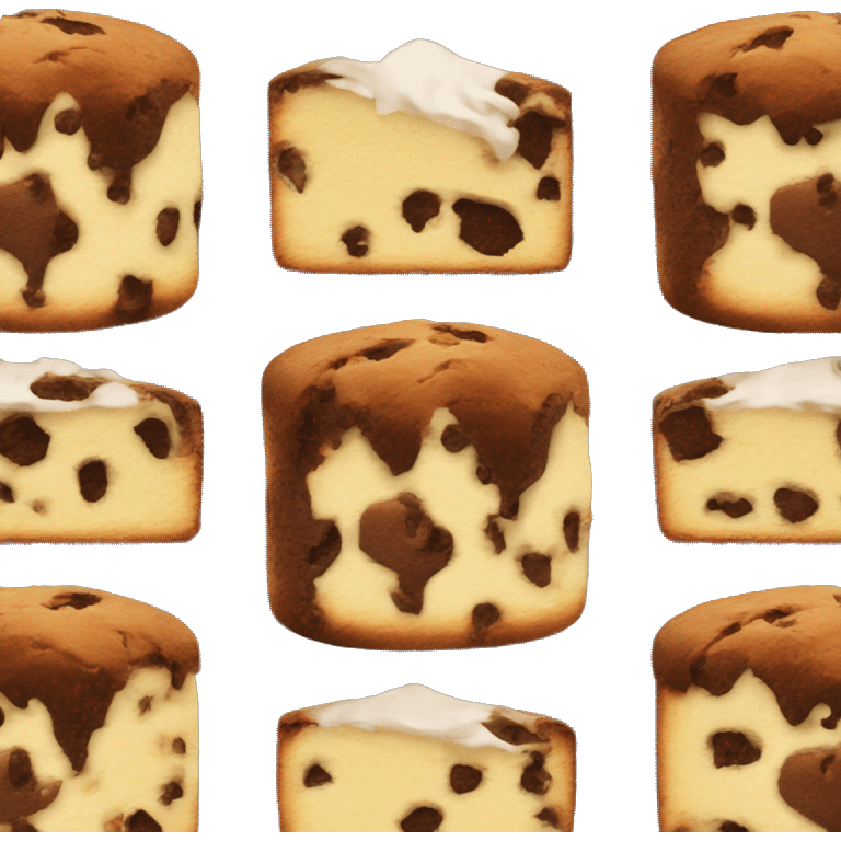 chocolate and cream panettone emoji