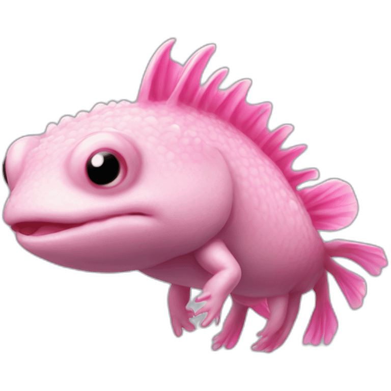 Pink axolotl emoji