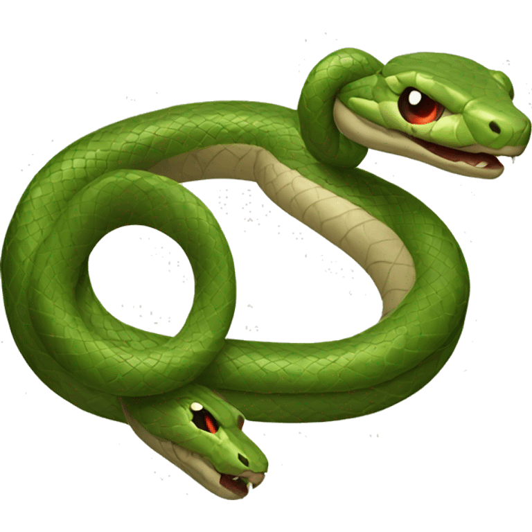 Snake with Christmas head emoji