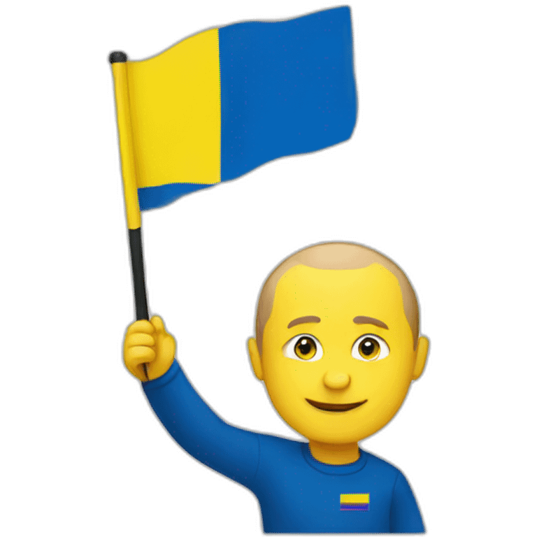 Putin waving ukraine flag emoji