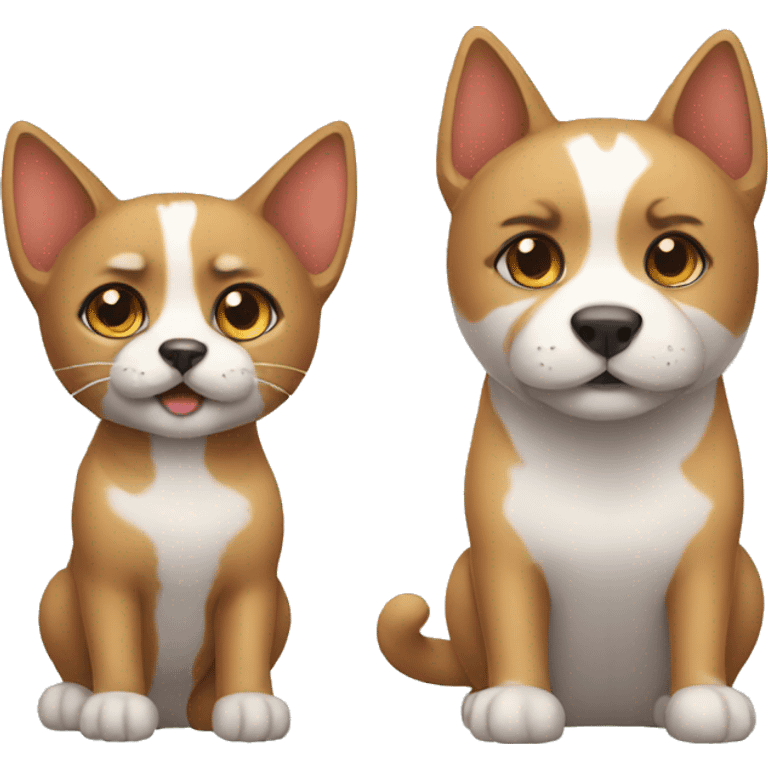 cat and dog emoji