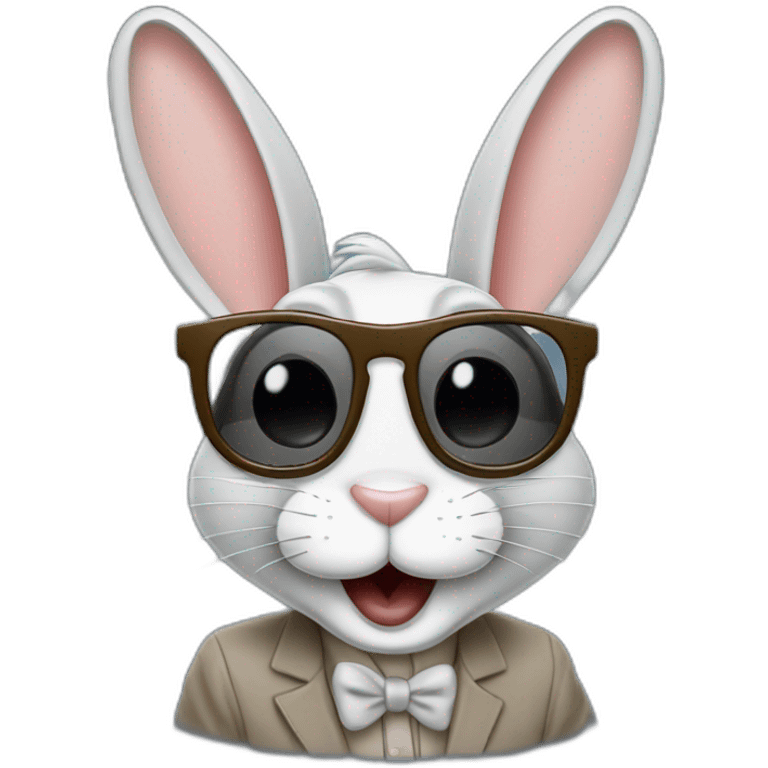 Bugs Bunny con lentes y sonriendo  emoji