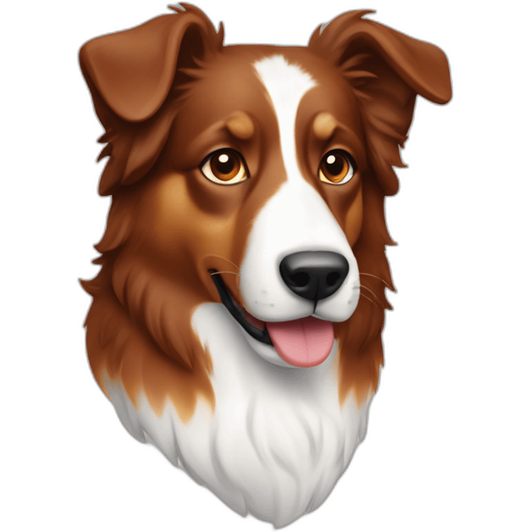 red and white australian sheperd emoji