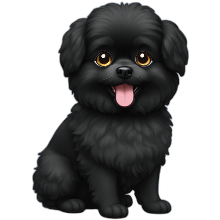 Black Pomeranian poodle emoji