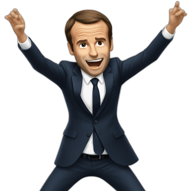 Macron dab emoji