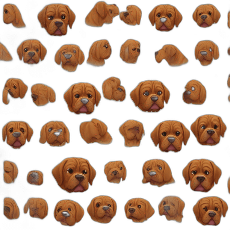 Dog de Bordeaux cute emoji