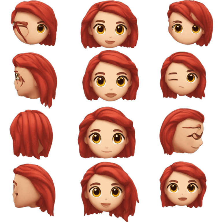 dua lipa red hair emoji