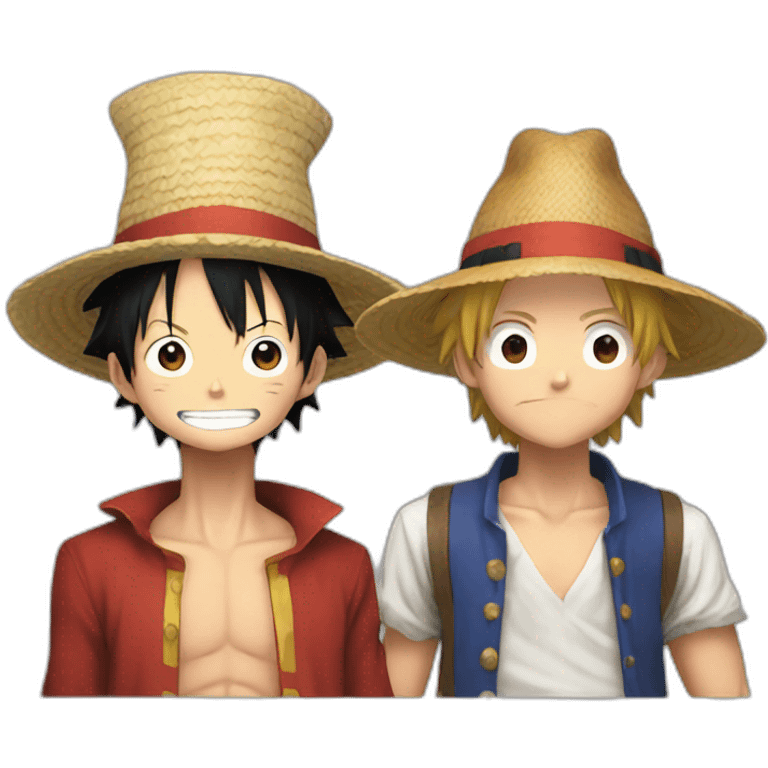 Luffy and  Strawhat Eevee emoji