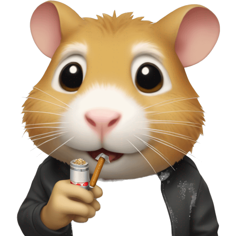 hamster holding cigarette  emoji