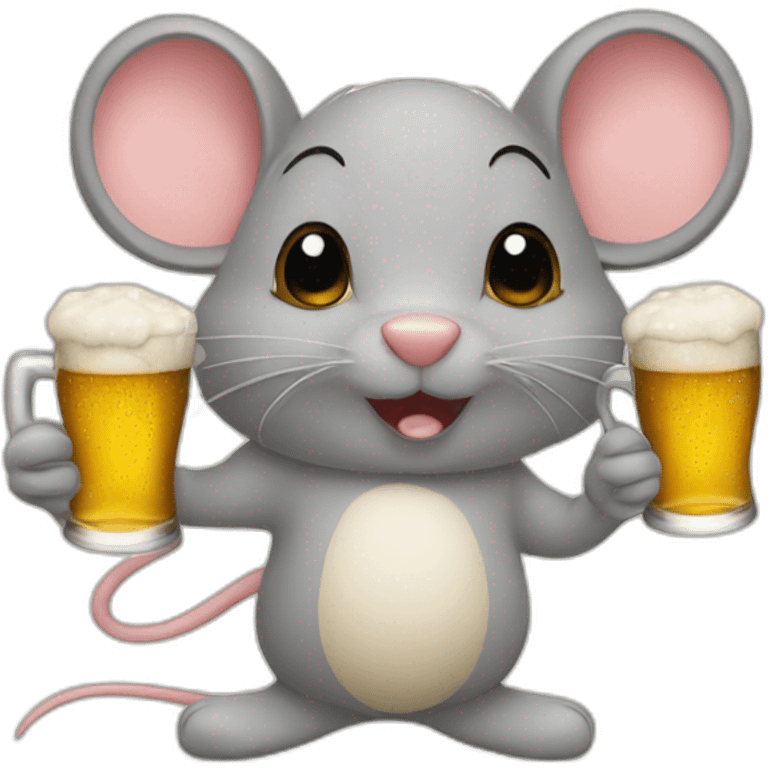 Mouse whit a beer emoji