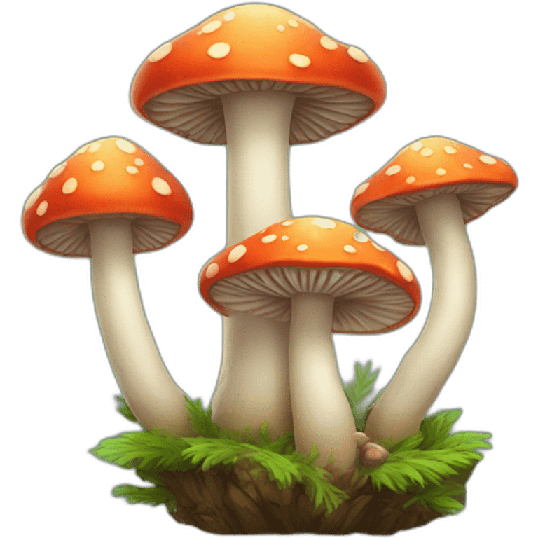 Mushroom forest pine emoji