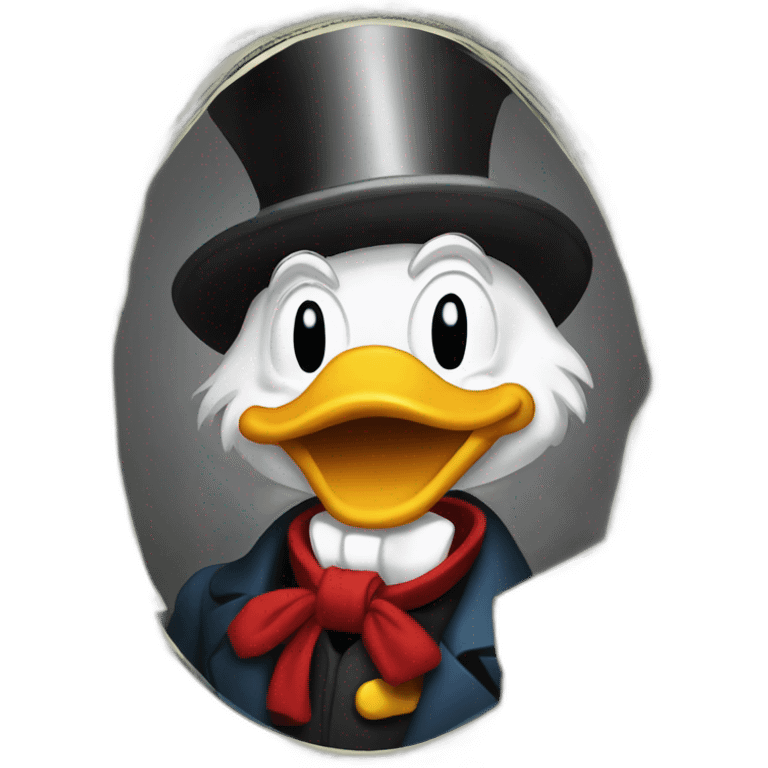 Scrooge McDuck counting money emoji