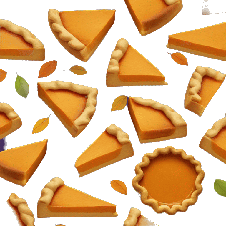 Pumpkin pie slice thanksgiving emoji