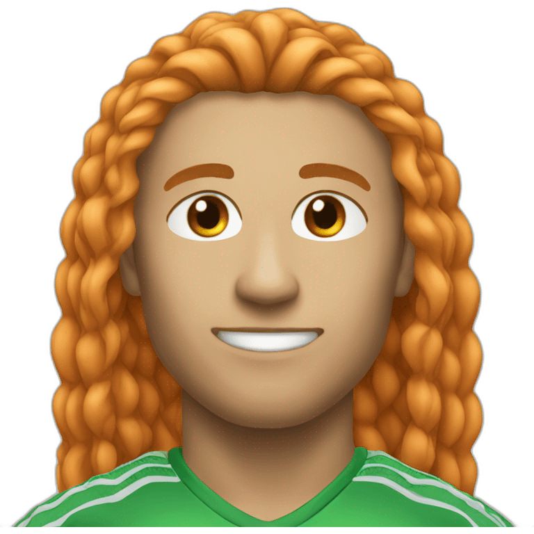 Goalkepper orange long hair emoji