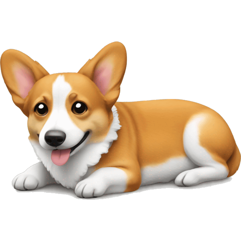 Corgi laying  emoji