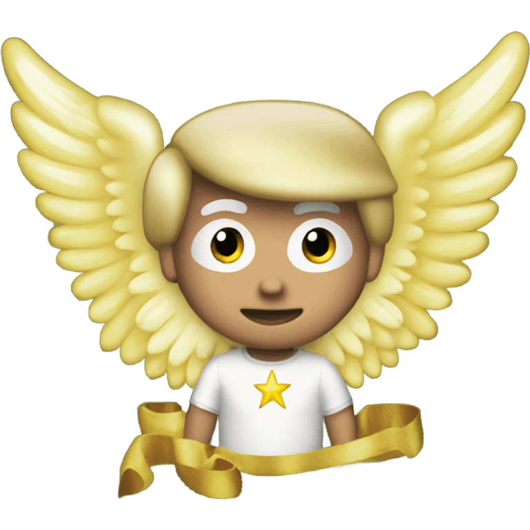 Trump as the angel in the Christmas tree emoji