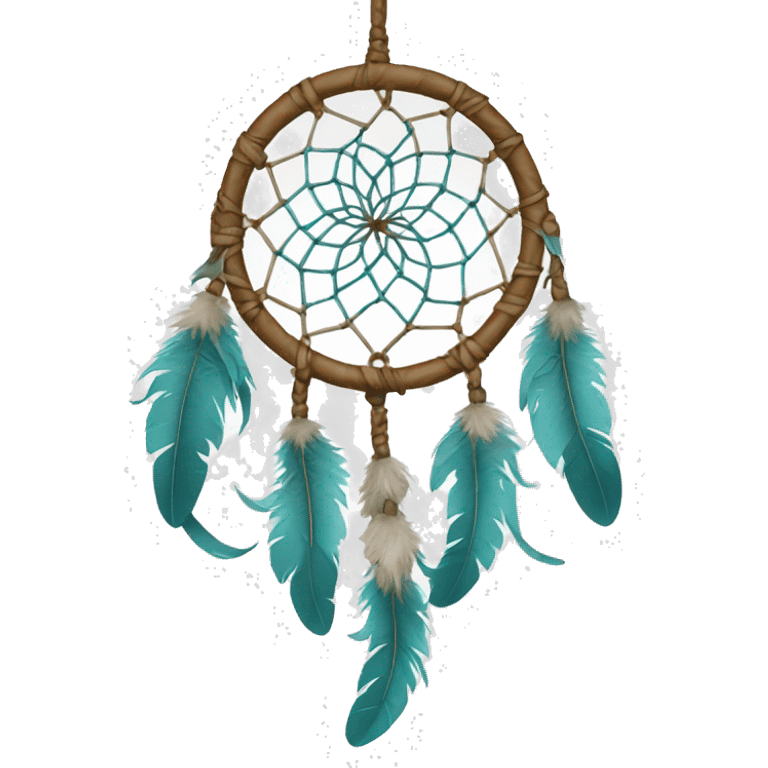 a hanging dreamcatcher with white background emoji