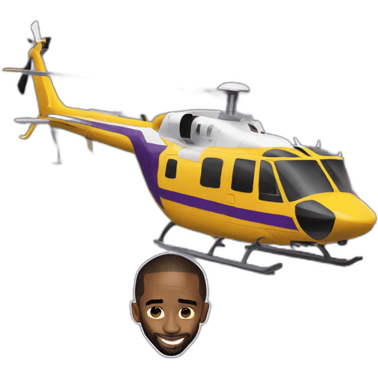 kobe Bryant under a helicopter emoji