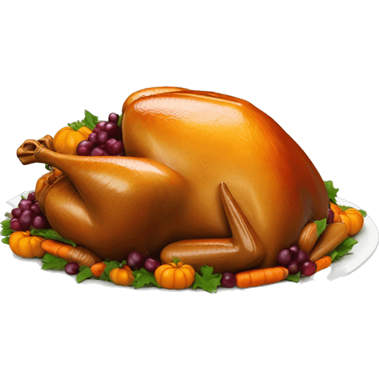 A cooked Thanksgiving turke emoji