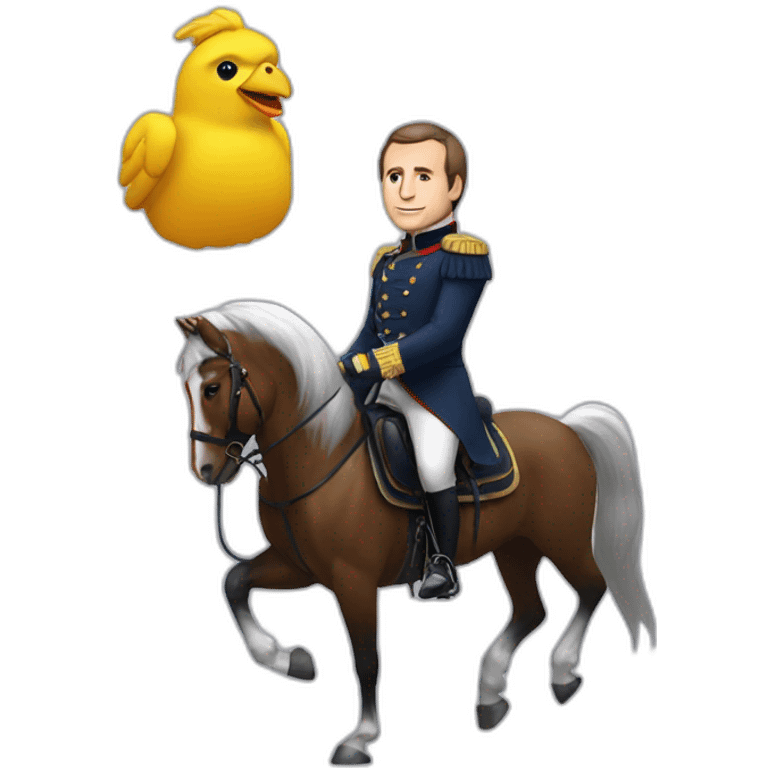 Macron sur un aigle emoji