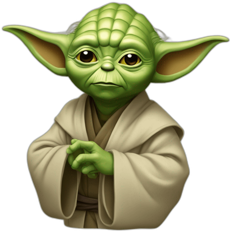 Maître yoda qui colle de l’adhésif  emoji