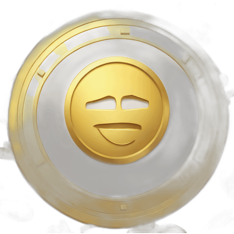 Cryptocurrency gold coin emoji