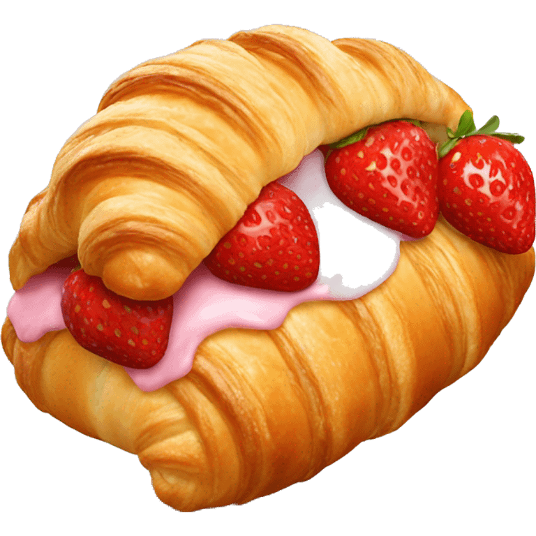 Strawberry croissant  emoji