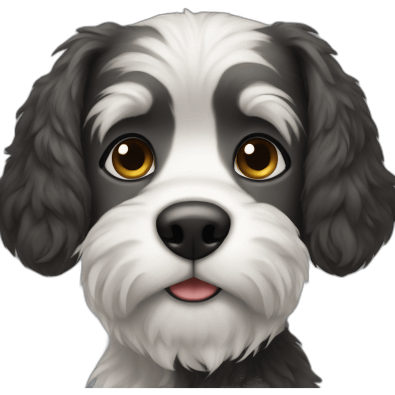 Dog with black and grey fur emoji