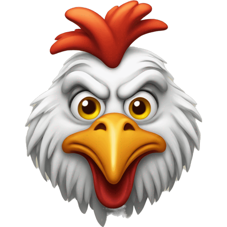 Clown rooster emoji