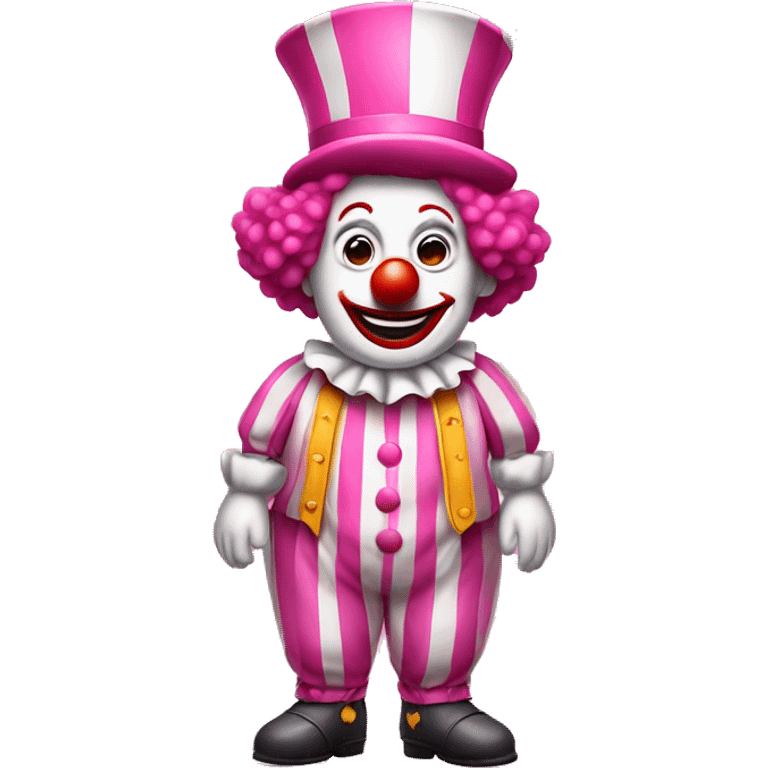 Pink full body circus clown emoji