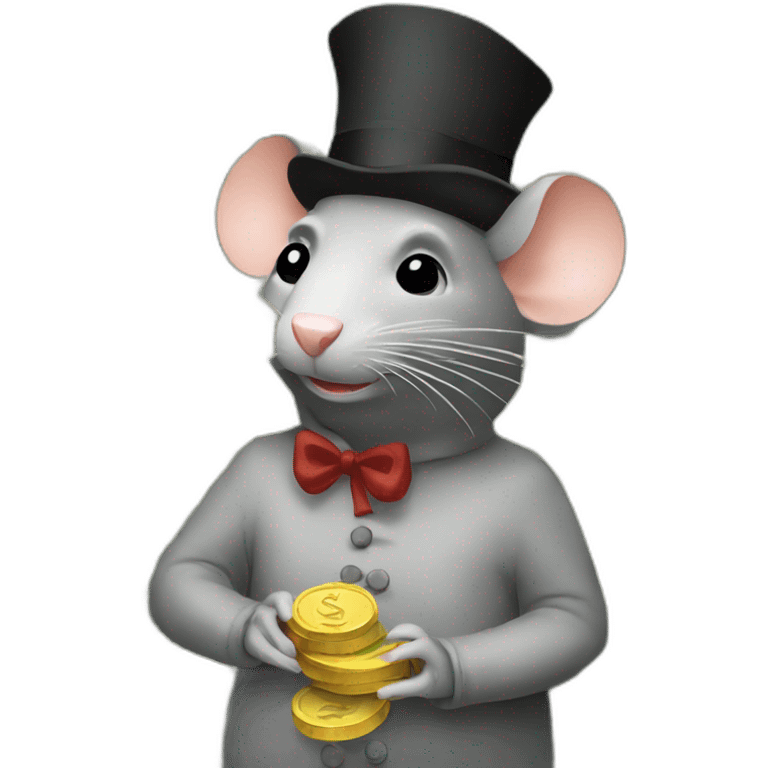 Rat with money emoji