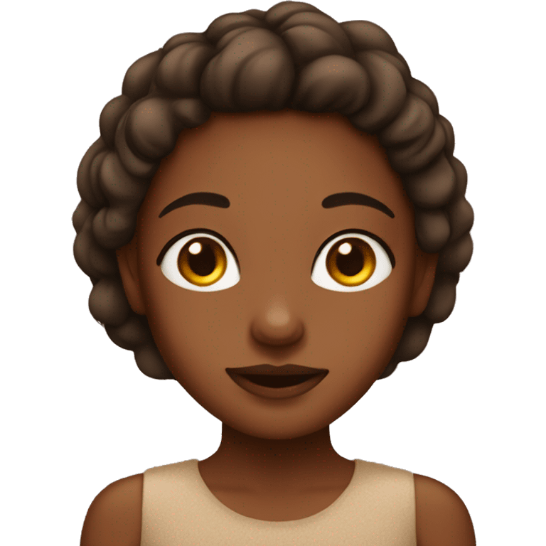 50% brown skin girl  emoji