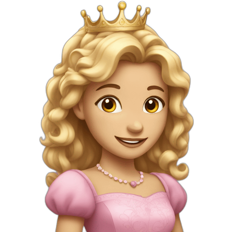 a young happy princess emoji