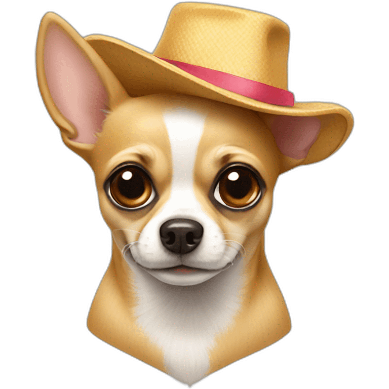 chihuahua with a hat emoji