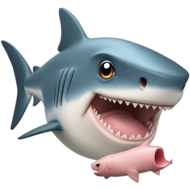 Shark with head of pig emoji