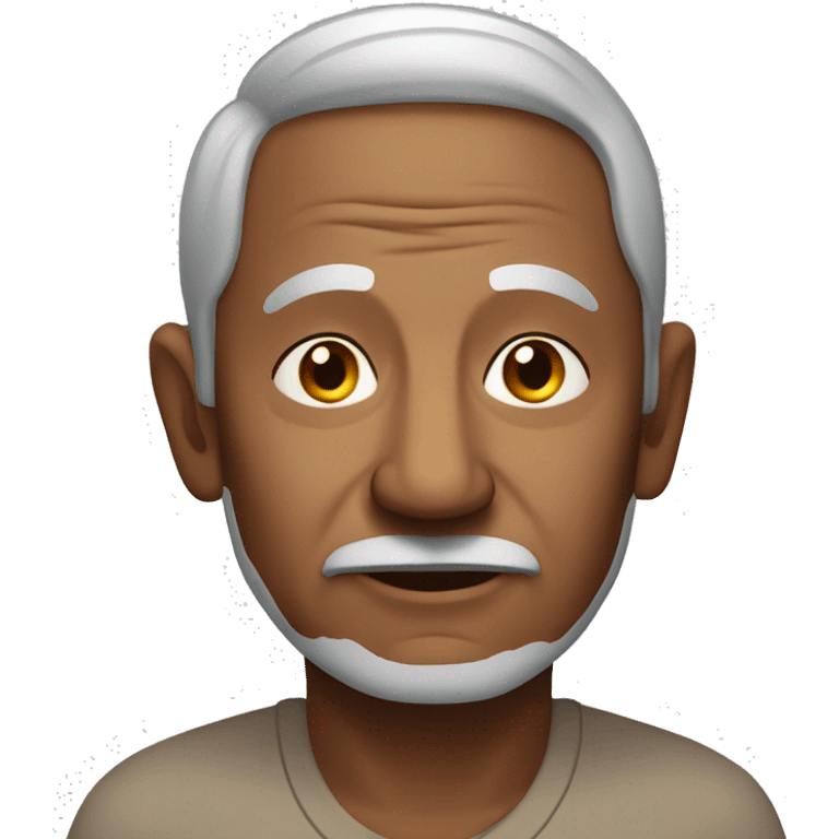 elderly indian man with sparse hair emoji